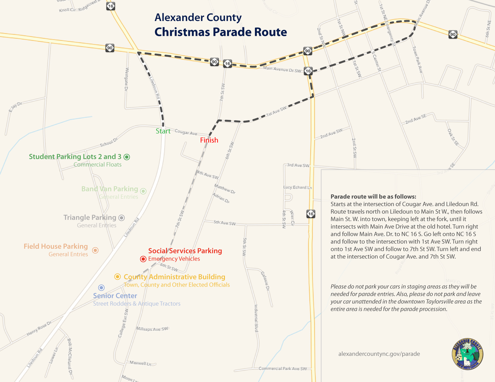 Christmas Parade Route