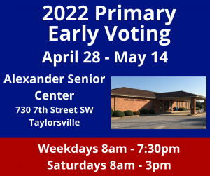 2022 Primary Election early voting dates