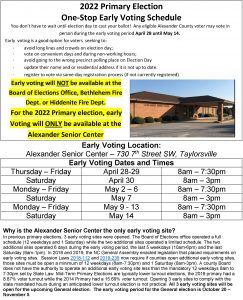 One Stop Early Voting