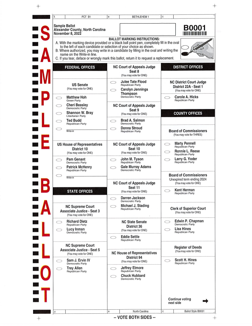 Columbiana County Ballot 2024 Lisa Sheree   Sample Ballots Photos Page1 