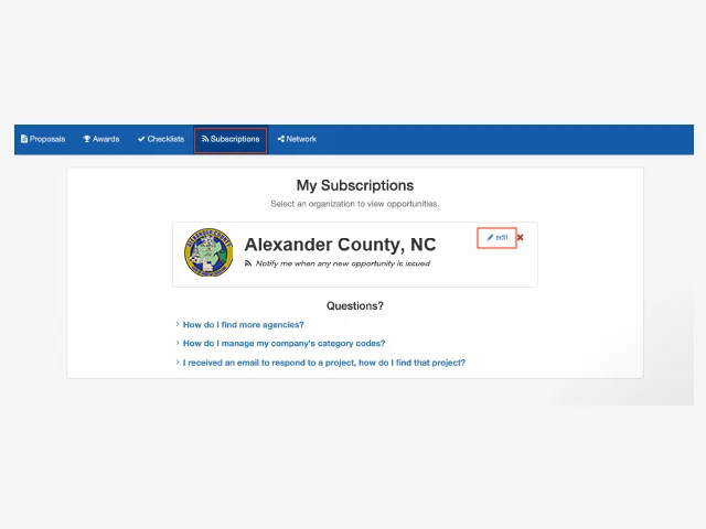 Manage Subscriptions