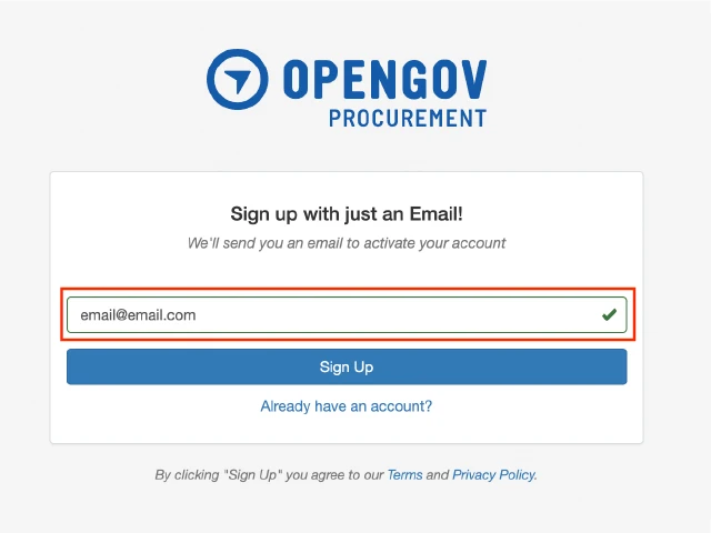 OpenGov Signup