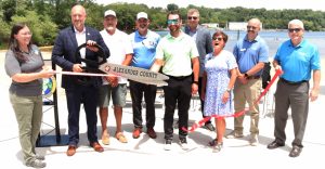 Swim Beach ribbon cutting