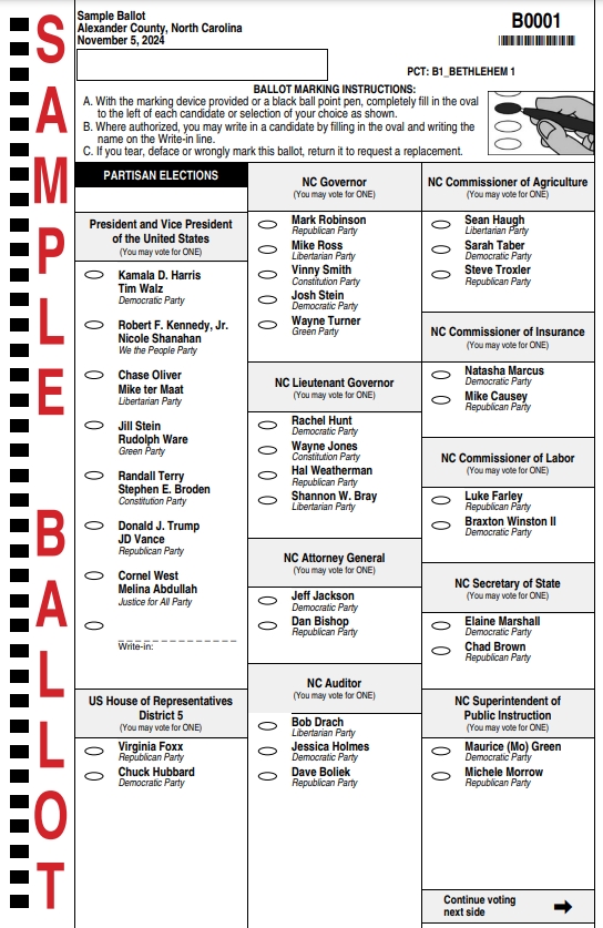 sample ballot