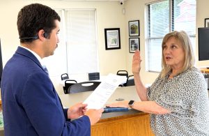 Cheryl Feimster and Edwin Chapman - swearing in