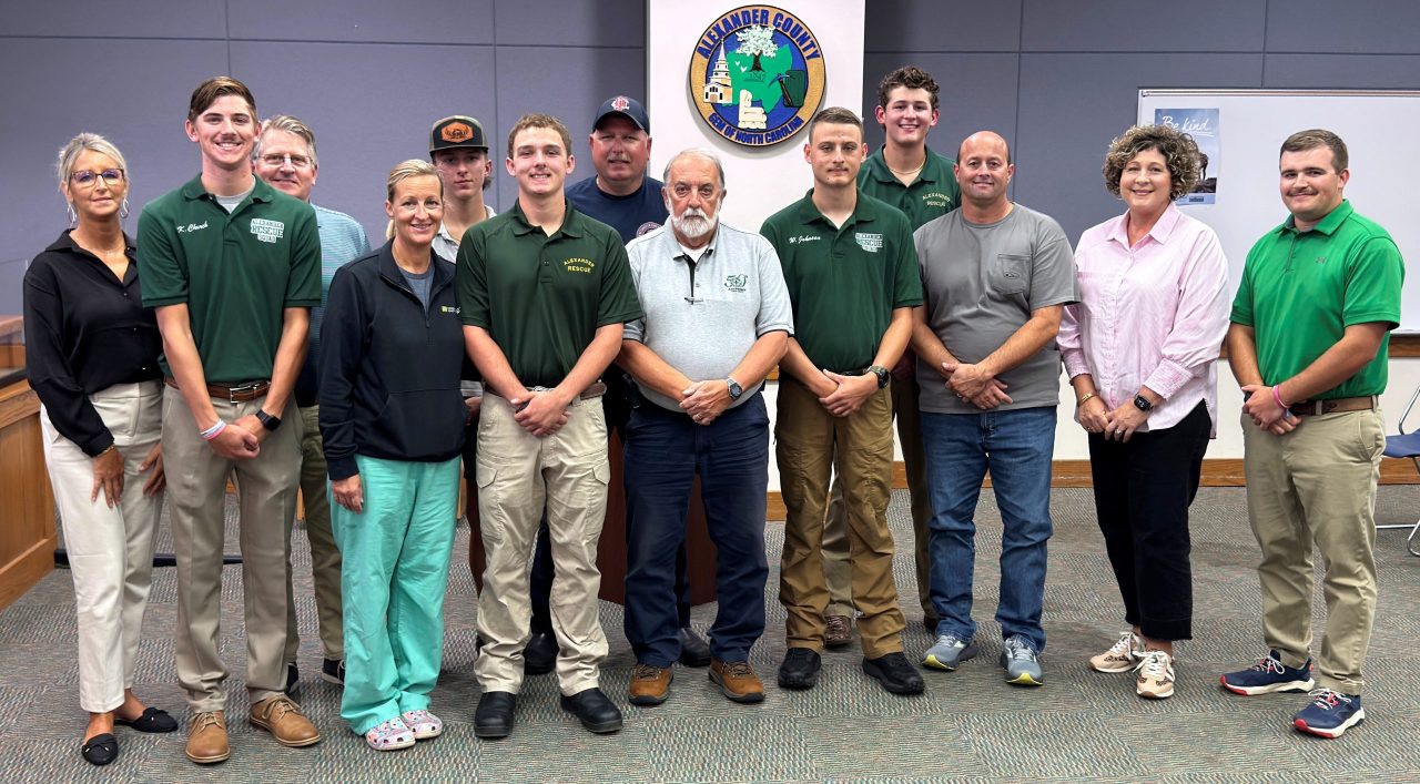 Alexander Rescue Squad Junior Rescue Competition Team with families