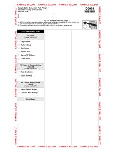 2026 Primary Election - Democratic sample ballot